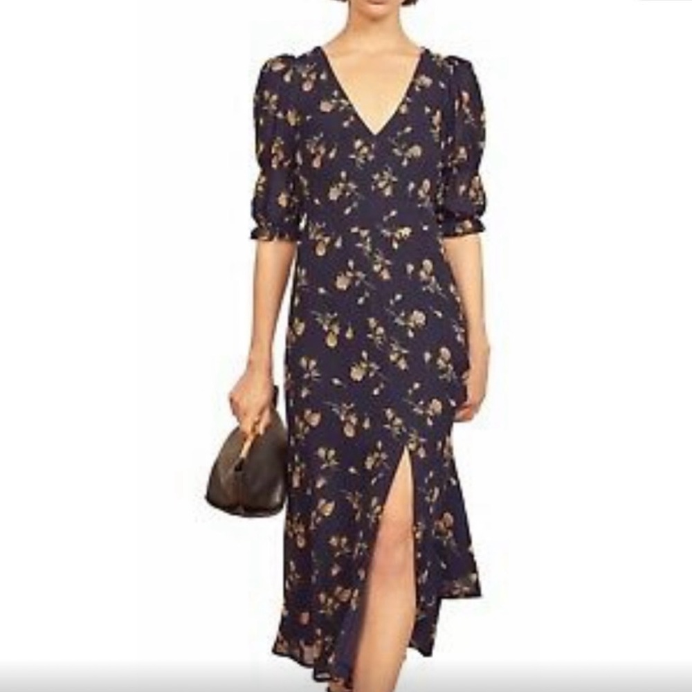 Reformation Larchmont Floral Midi Dress